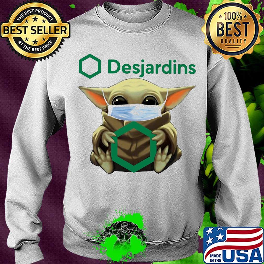 Baby Yoda face mask hug Desjardins s Sweater Baby Yoda face mask hug Desjardins s Sweater