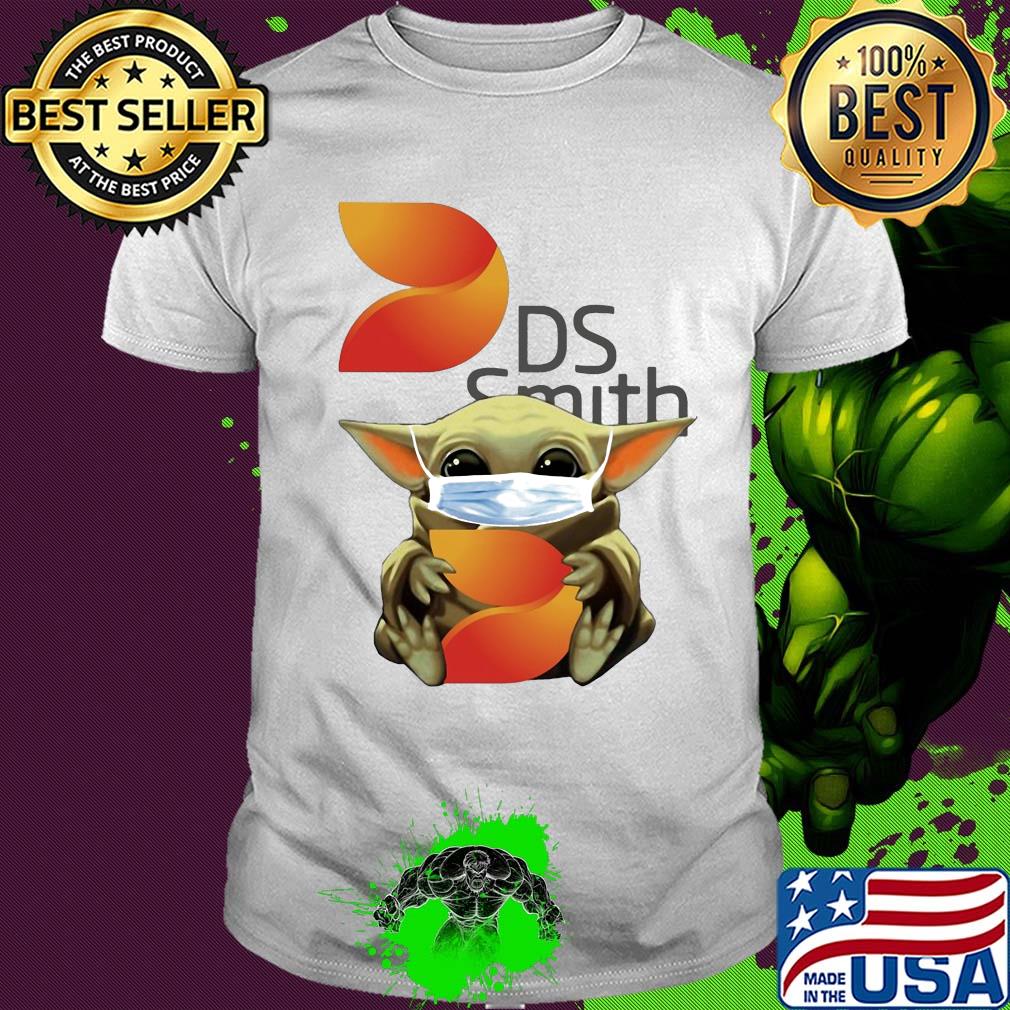 Baby Yoda face mask hug DS Smith shirt