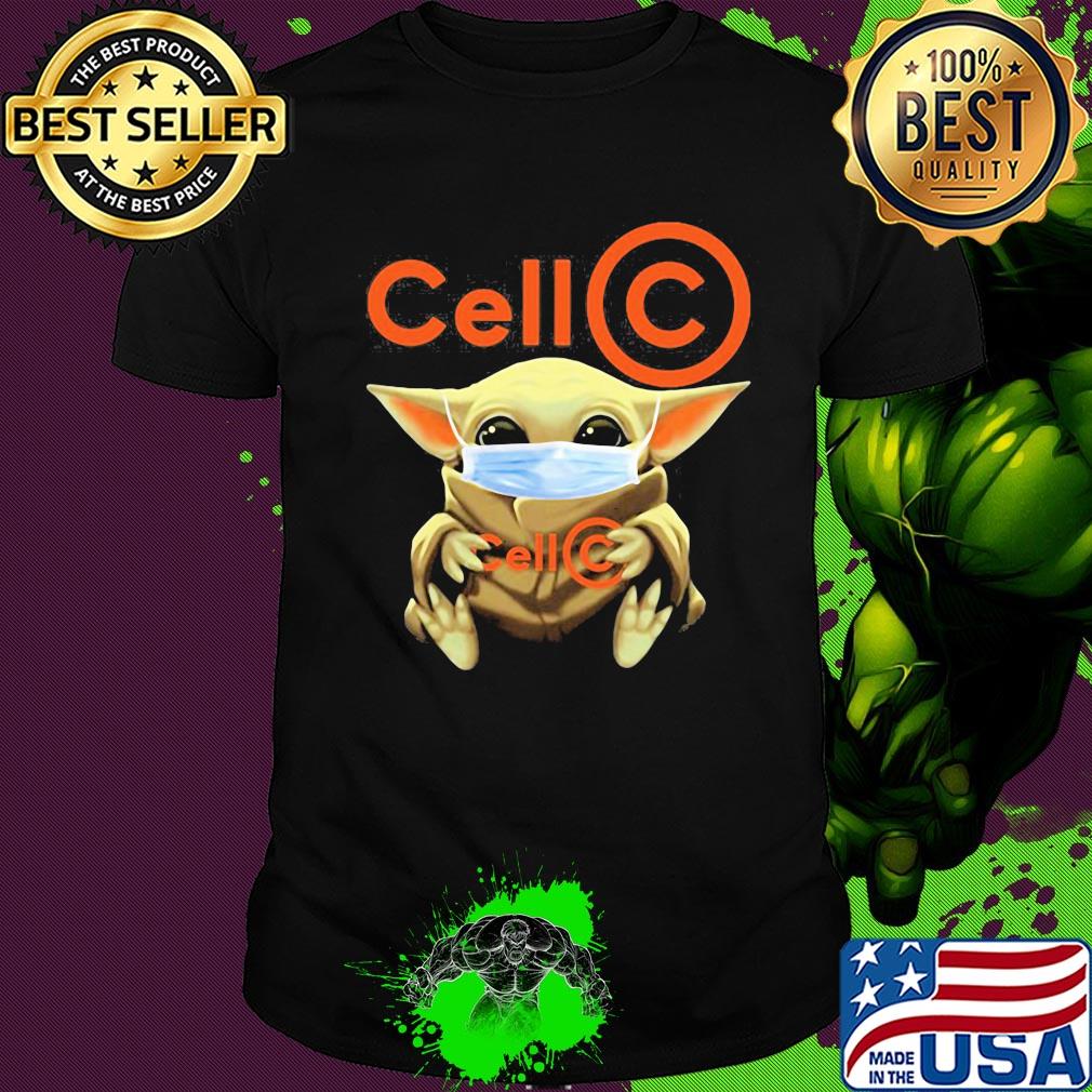 Baby Yoda hug Cell C mask shirt