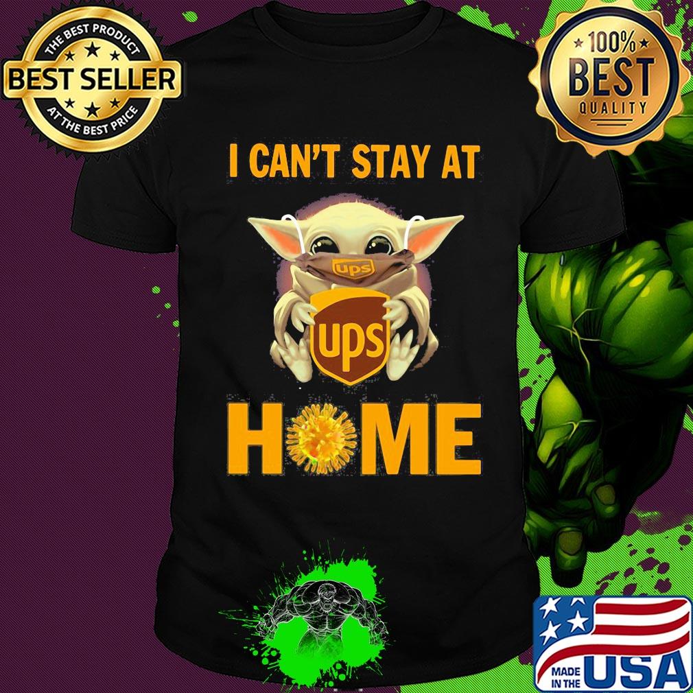 Baby Yoda hug Ups I can't stay at home Covid-19 mask shirt