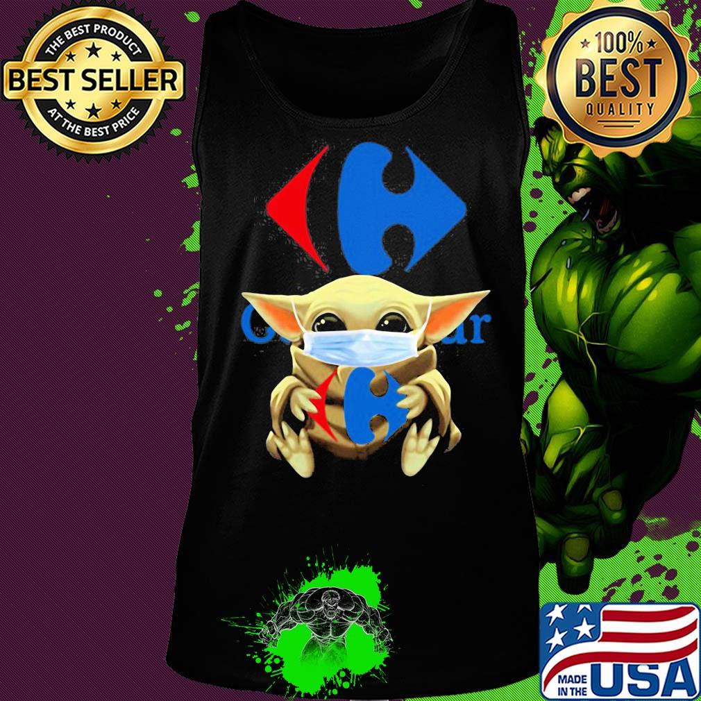 Baby Yoda hug Viajes Carrefour mask s Tank top Baby Yoda hug Viajes Carrefour mask s Tank top