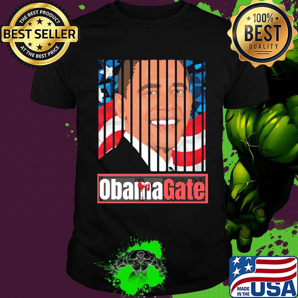 Barack Obama gate American flag veteran Independence Day shirt