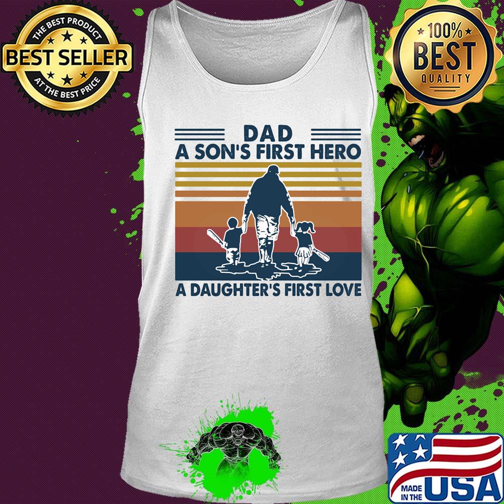Baseball dad a son's first hero a daughter's first love vintage s Tank top Baseball dad a son's first hero a daughter's first love vintage s Tank top