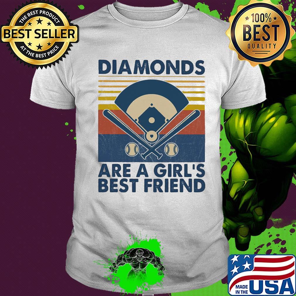 Baseball diamonds are a girl's best friends vintage shirt