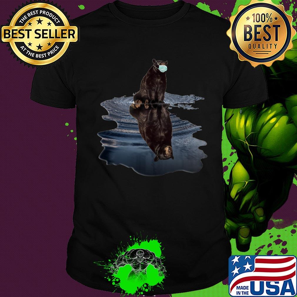 Bear reflection in the water mask covid-19 shirt