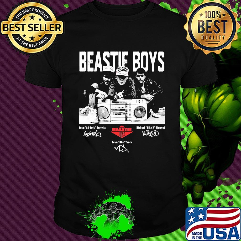 Beastie boys adam ad-rock borovets michael mike d diamond adam mca vanch signatures shirt
