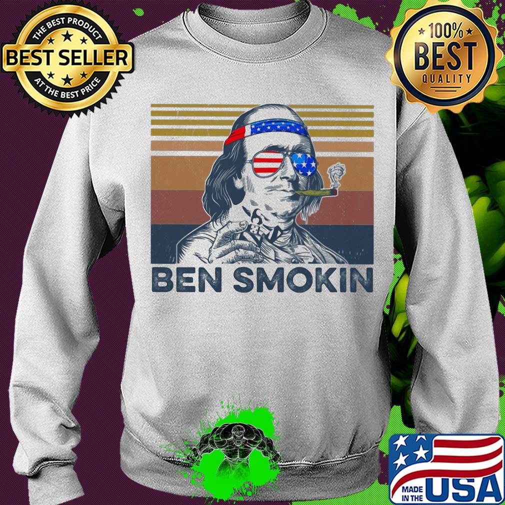 Benjamin franklin ben smokin american flag independence day vintage s Sweater Benjamin franklin ben smokin american flag independence day vintage s Sweater