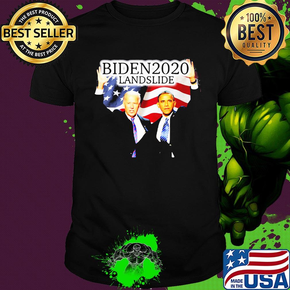 Biden 2020 Obama landslide American flag veteran Independence Day shirt