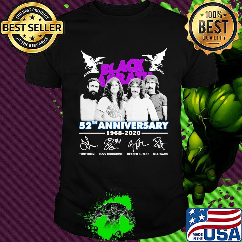 Black Sabbath 52th anniversary 1968 2020 signature shirt Black Sabbath 52th anniversary 1968 2020 signature shirt