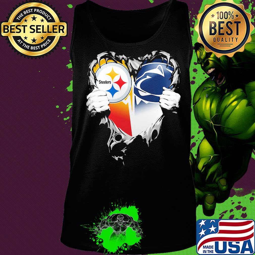 Blood inside pittsburgh steelers vs pennsylvania football heart s Tank top Blood inside pittsburgh steelers vs pennsylvania football heart s Tank top
