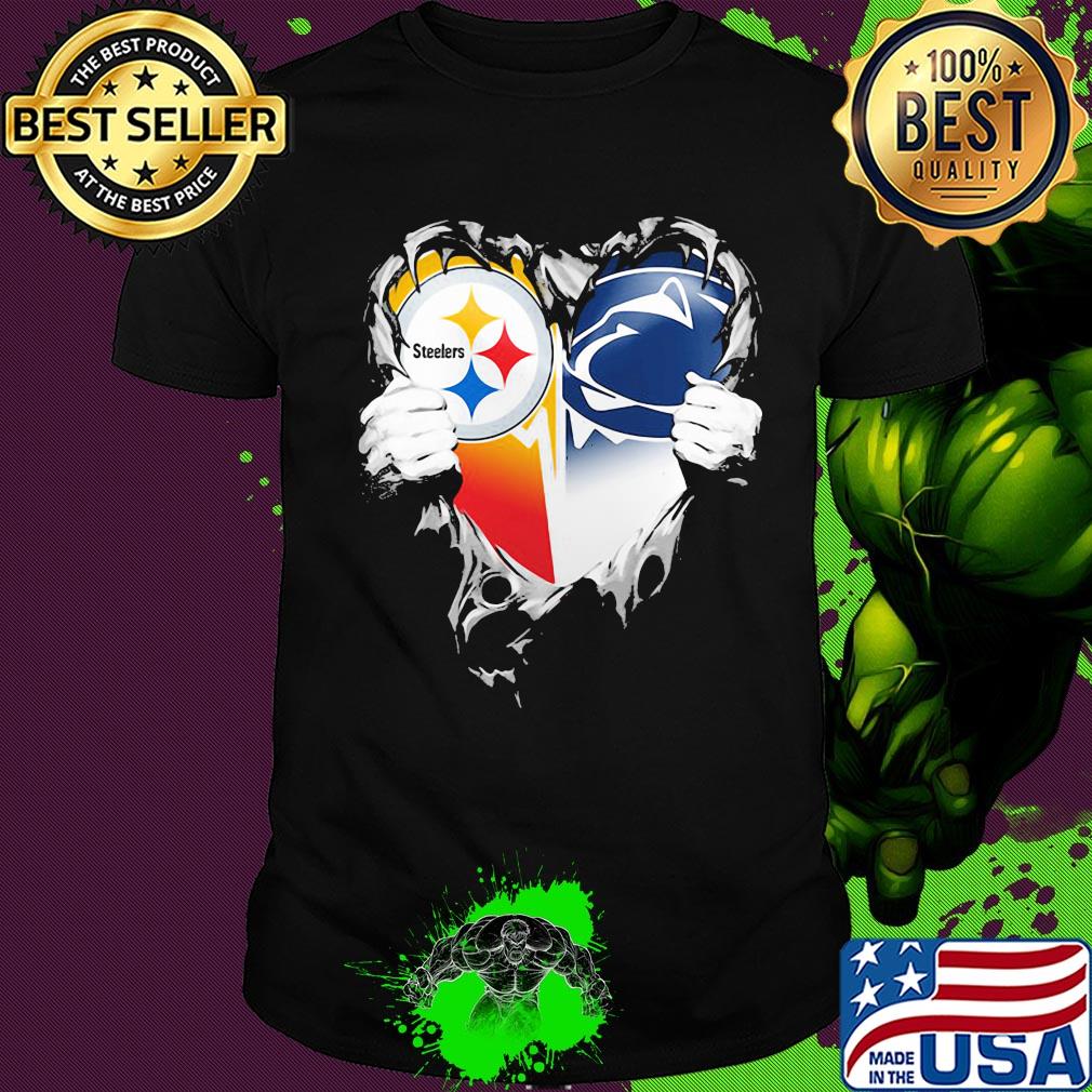 Blood inside pittsburgh steelers vs pennsylvania football heart shirt Blood inside pittsburgh steelers vs pennsylvania football heart shirt