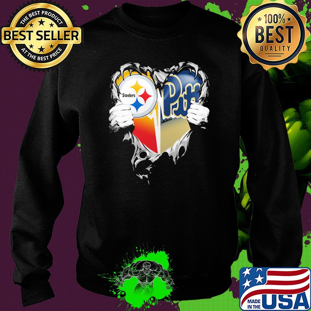 Blood inside pittsburgh steelers vs pittsburgh penguins football heart s Sweater Blood inside pittsburgh steelers vs pittsburgh penguins football heart s Sweater