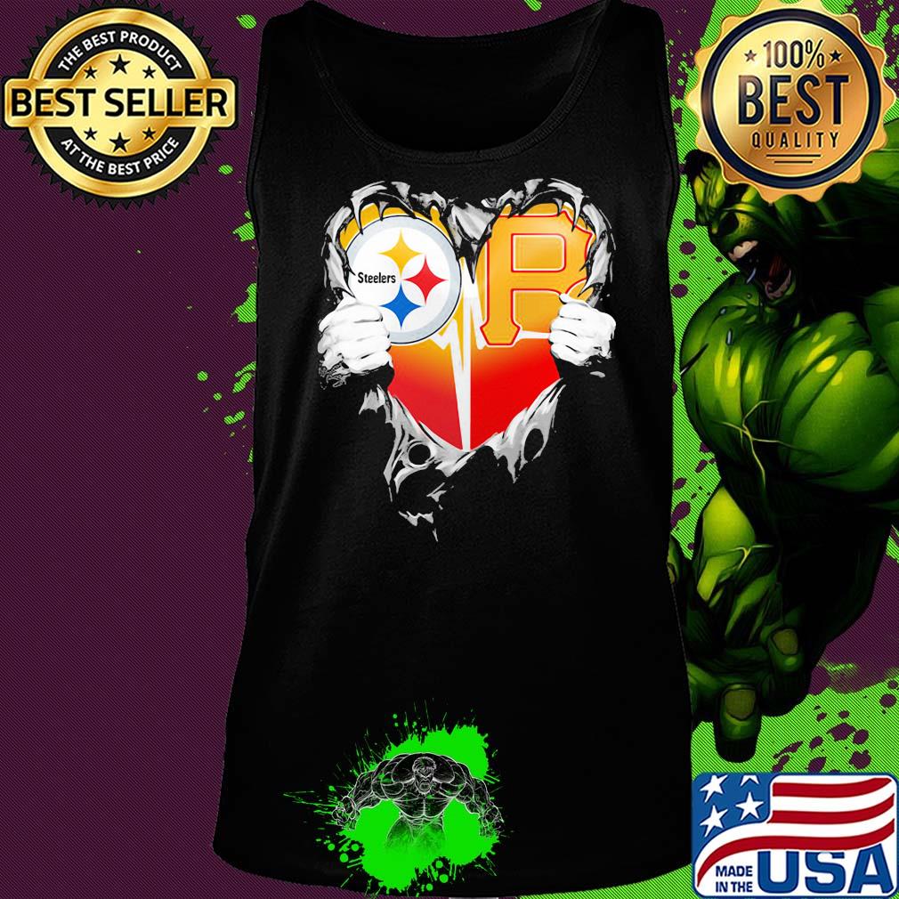 Blood inside pittsburgh steelers vs pittsburgh pirates cap football heartbeat s Tank top Blood inside pittsburgh steelers vs pittsburgh pirates cap football heartbeat s Tank top