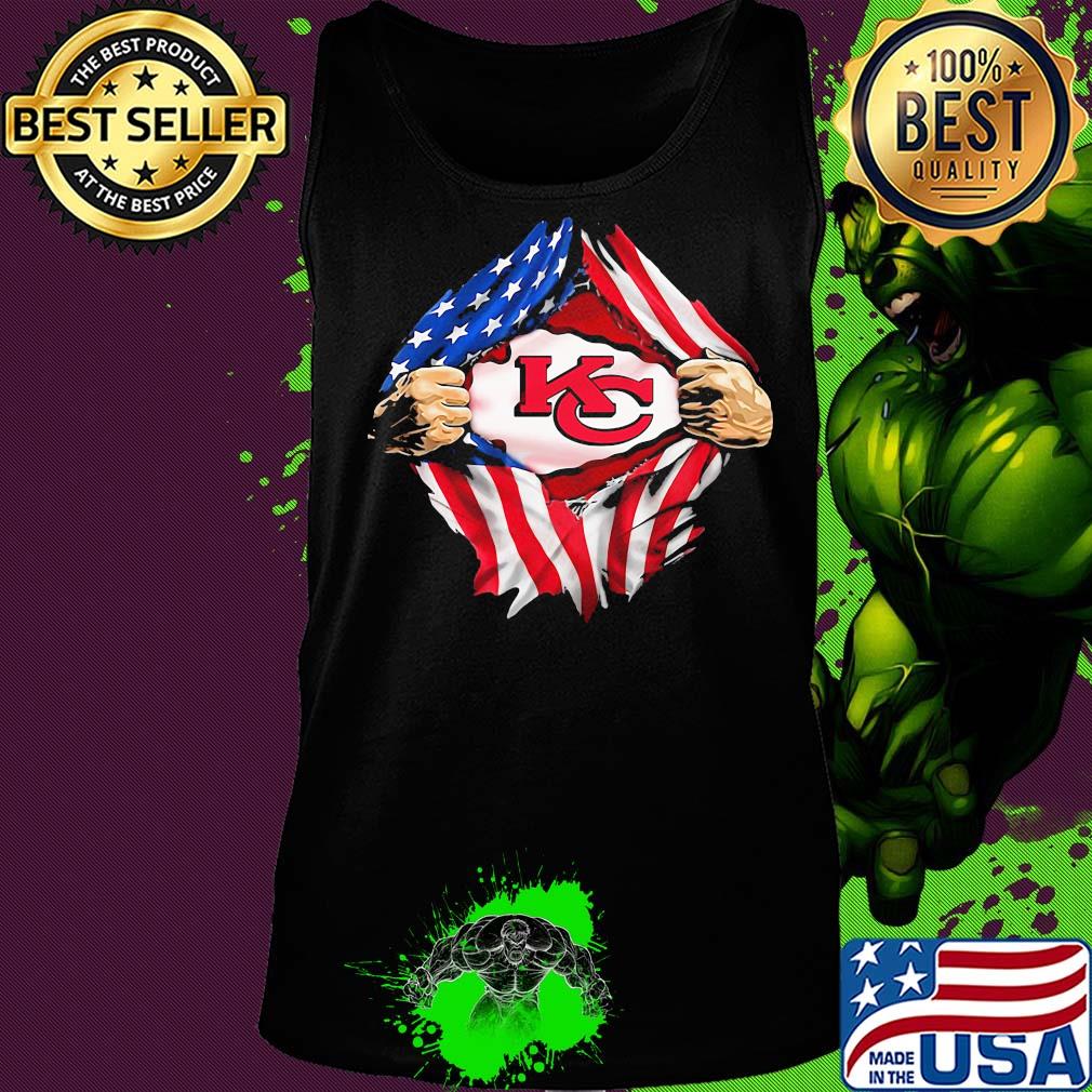 Blood insides kansas city chiefs american flag independence day s Tank top Blood insides kansas city chiefs american flag independence day s Tank top