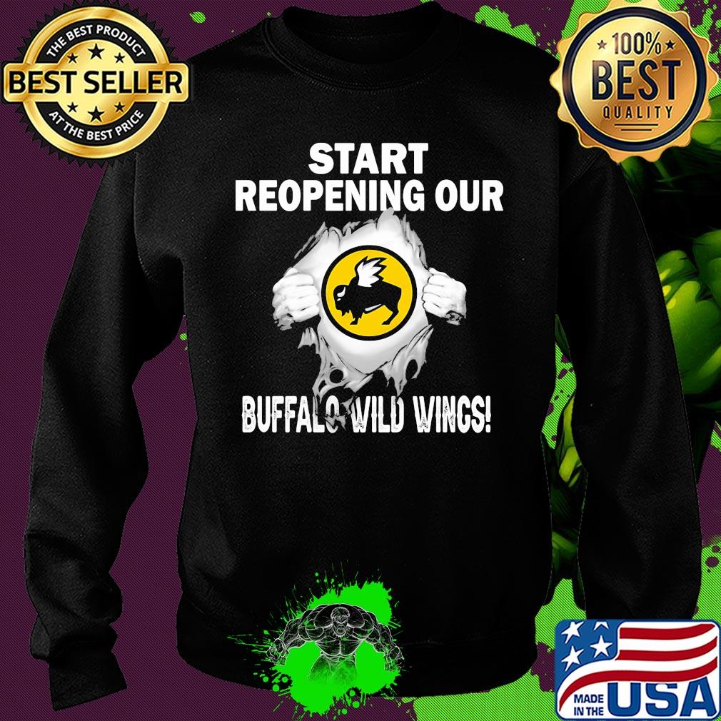 Blood insides start reopening our buffalo wild wings s Sweater Blood insides start reopening our buffalo wild wings s Sweater