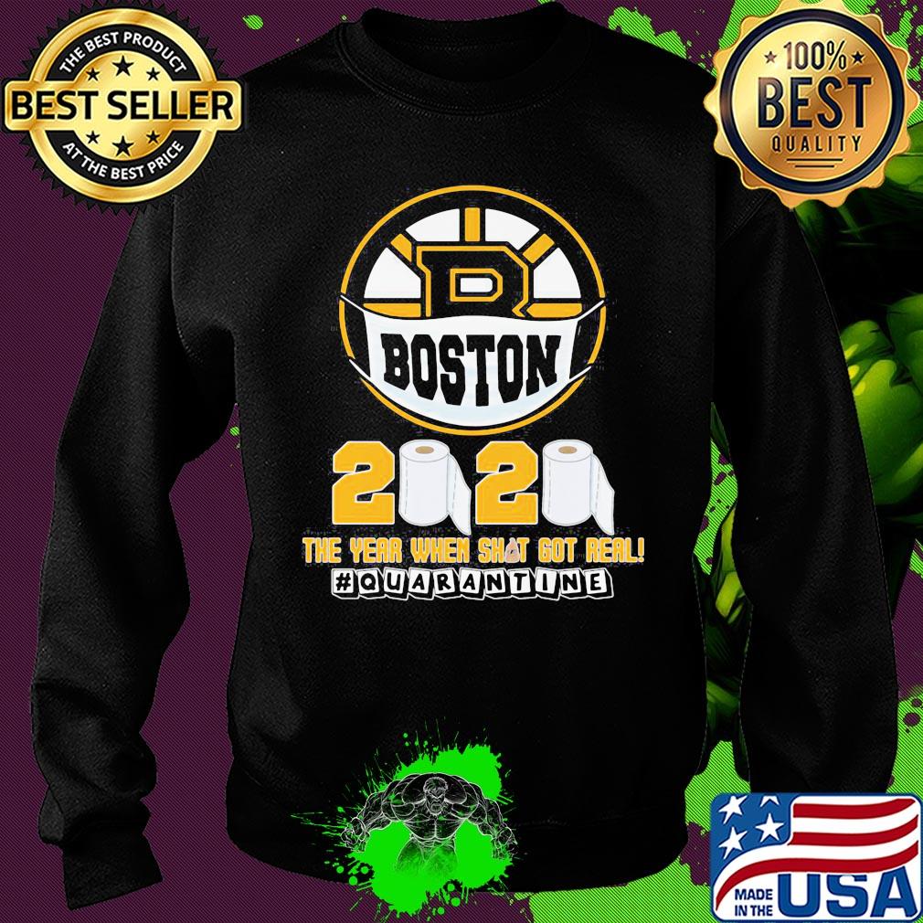 Boston bruins mask 2020 the year when shit got real quarantine toilet paper s Sweater Boston bruins mask 2020 the year when shit got real quarantine toilet paper s Sweater