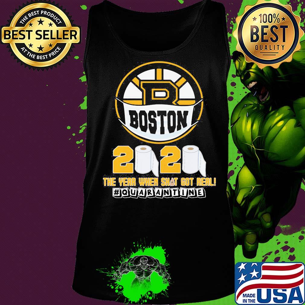 Boston bruins mask 2020 the year when shit got real quarantine toilet paper s Tank top Boston bruins mask 2020 the year when shit got real quarantine toilet paper s Tank top