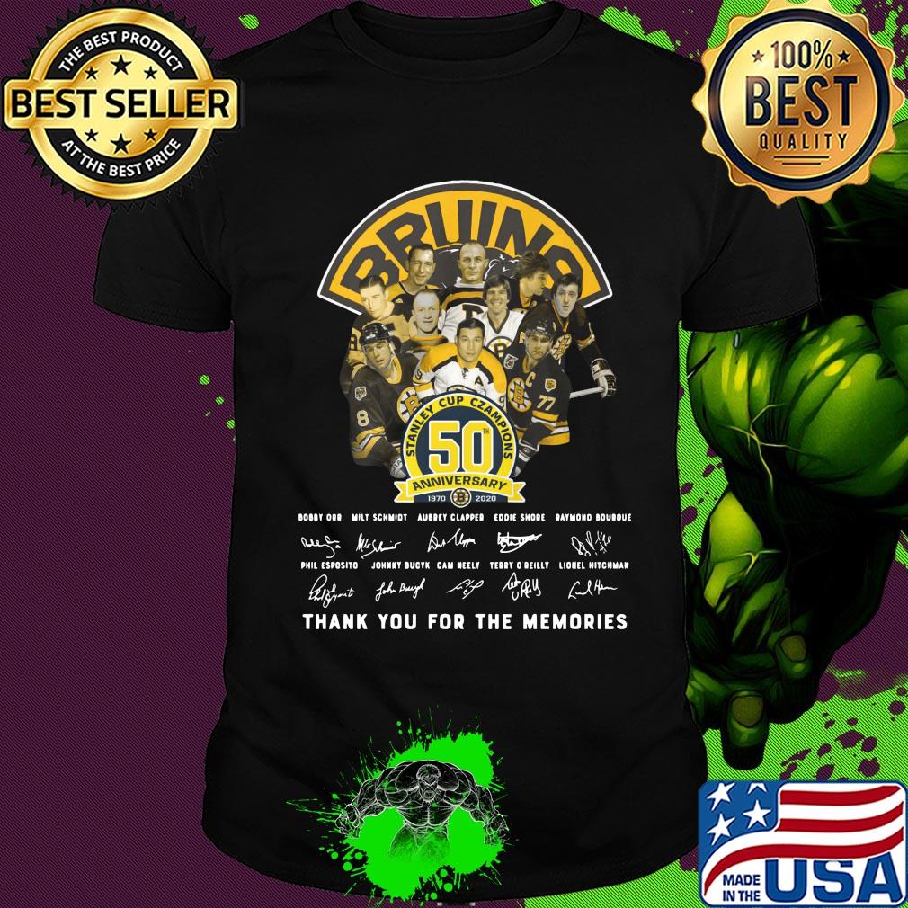Bruins stanley cup champions 50th anniversary signature shirt