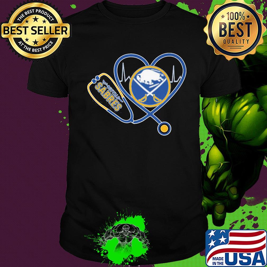 Buffalo sabres hockey stethoscope heart shirt