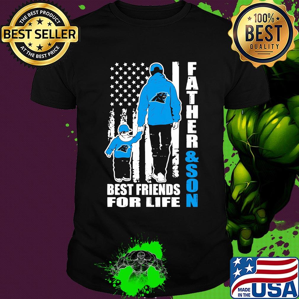 Carolina panthers father and son best friends for life american flag happy father's day shirt