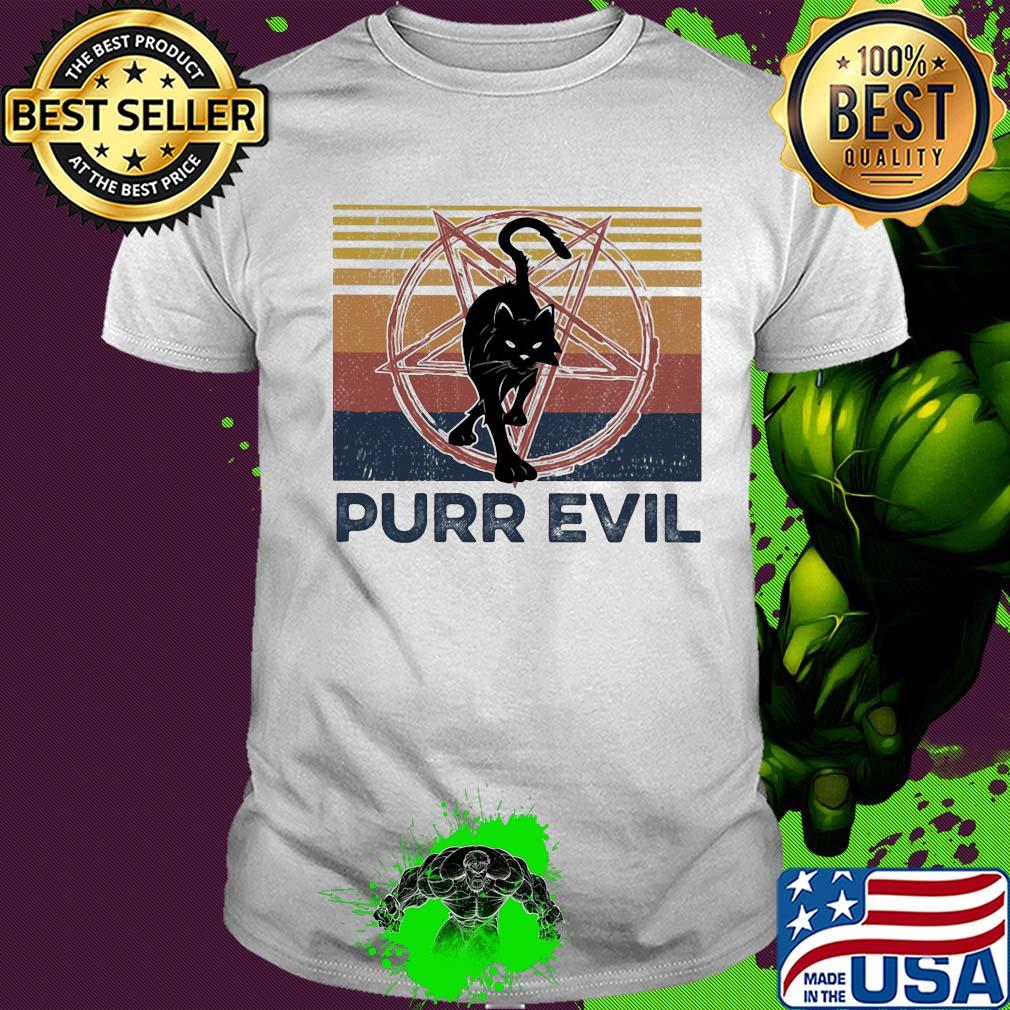 Cat purr evil vintage shirt
