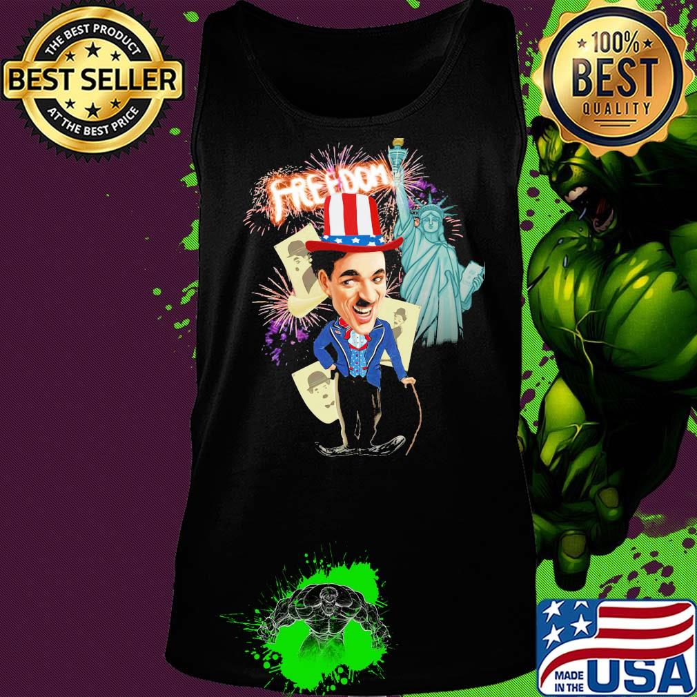 Charlie chaplin freedom american firework independence day s Tank top Charlie chaplin freedom american firework independence day s Tank top