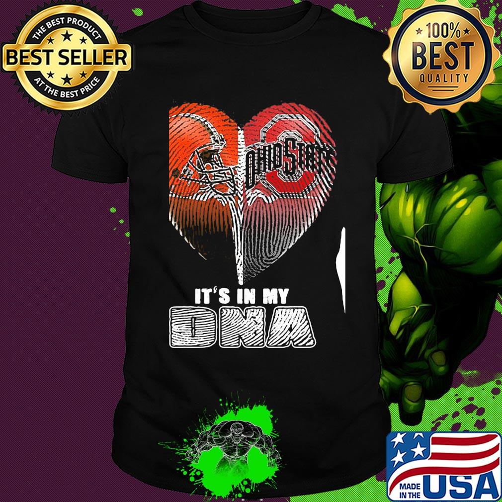 Cleveland browns and cleveland indians heart it's in my dna shirt