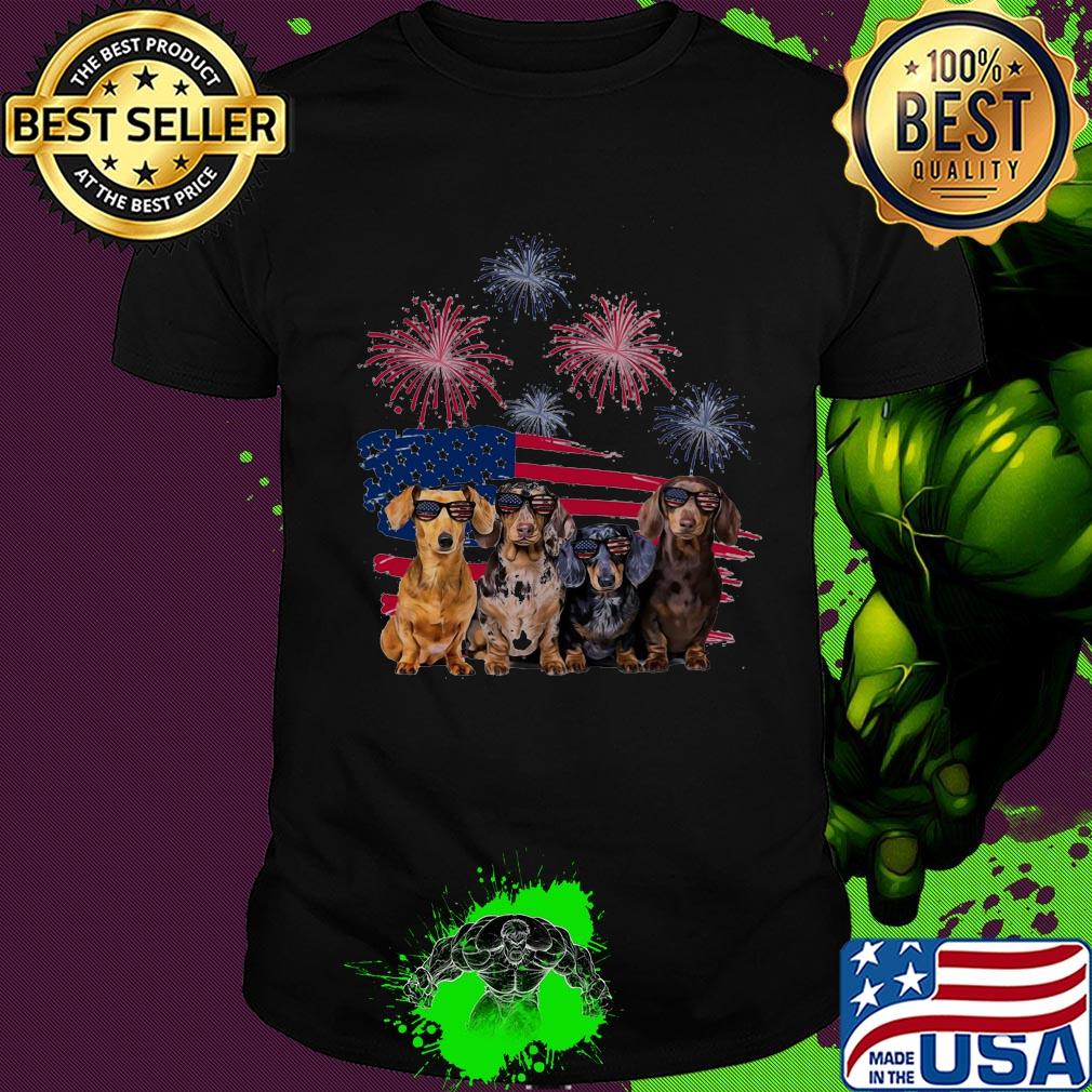 Dachshunds firework american flag independence day shirt Dachshunds firework american flag independence day shirt