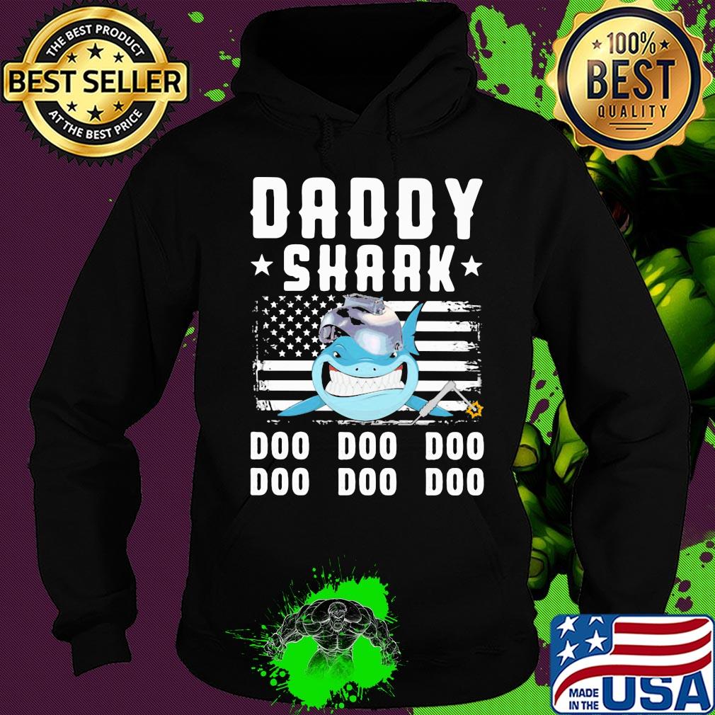 Daddy shark doo doo doo welder american flag veteran independence day s Hoodie Daddy shark doo doo doo welder american flag veteran independence day s Hoodie