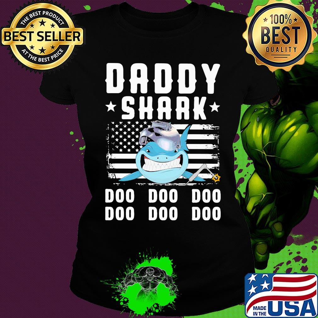 Daddy shark doo doo doo welder american flag veteran independence day s Ladies tee Daddy shark doo doo doo welder american flag veteran independence day s Ladies tee