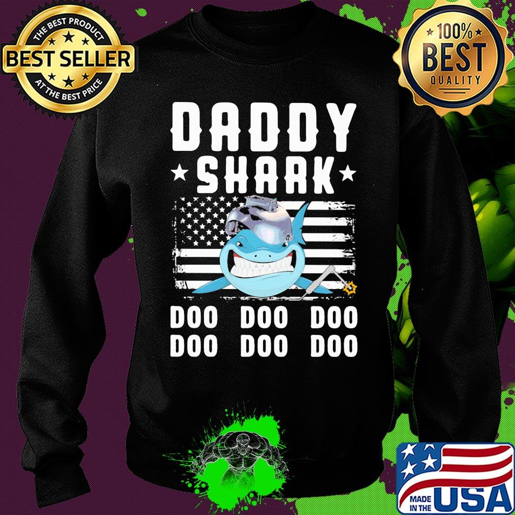 Daddy shark doo doo doo welder american flag veteran independence day s Sweater Daddy shark doo doo doo welder american flag veteran independence day s Sweater