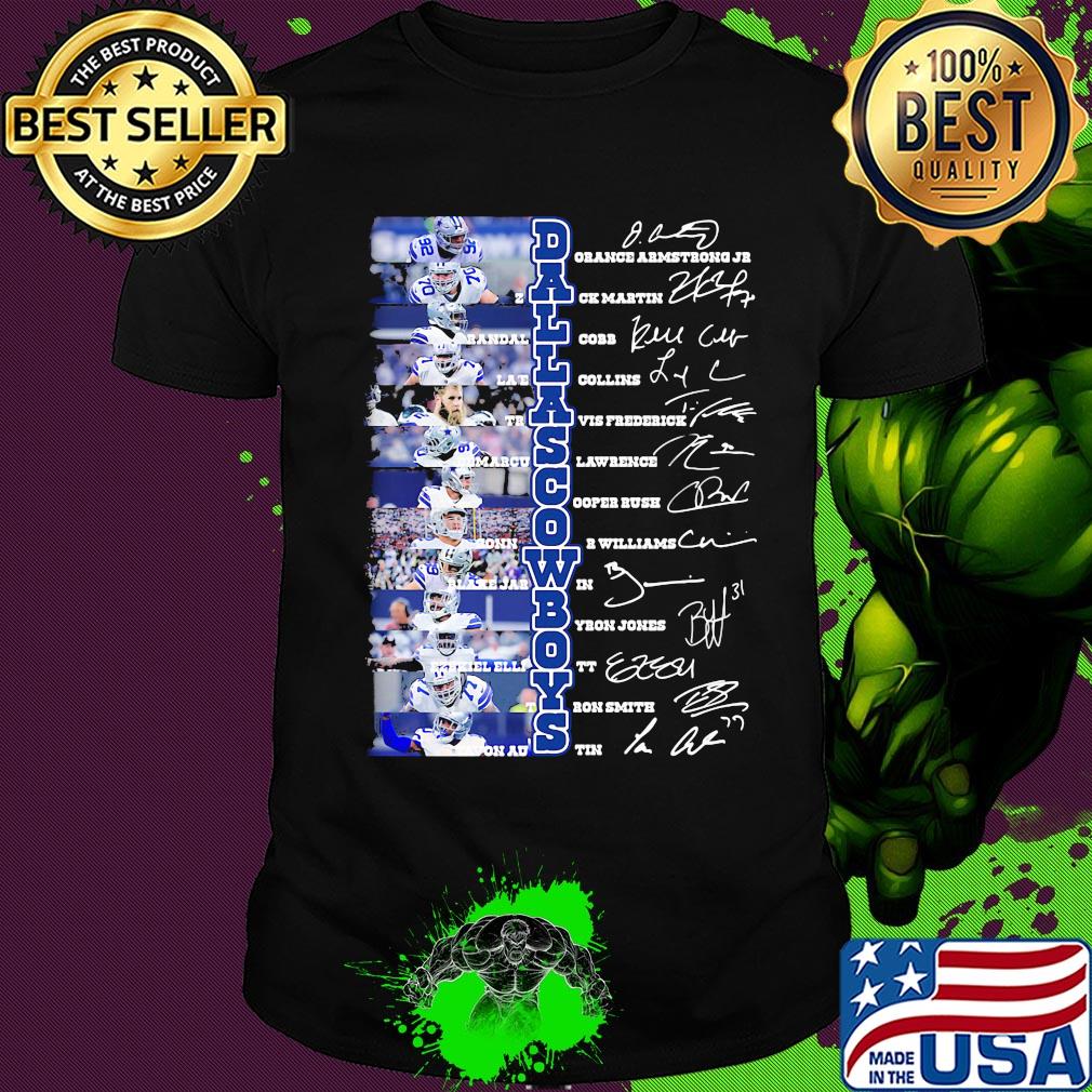 Dallas cowboys football team players signatures shirt