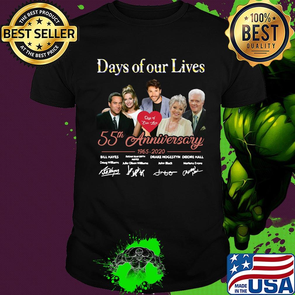 Days of our lives 55th anniversary 1965 2020 signatures shirt