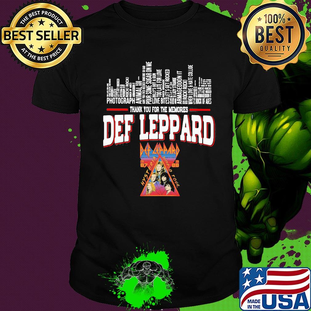 Def Leppard thank you for memories shirt