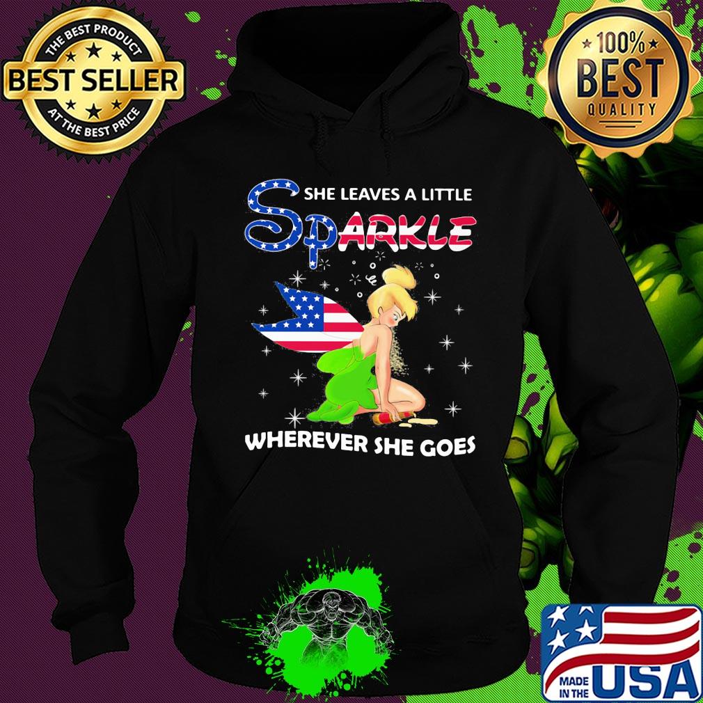 Disney tinkerbell she leaves a little sparkle wherever she goes american flag independence day s Hoodie Disney tinkerbell she leaves a little sparkle wherever she goes american flag independence day s Hoodie