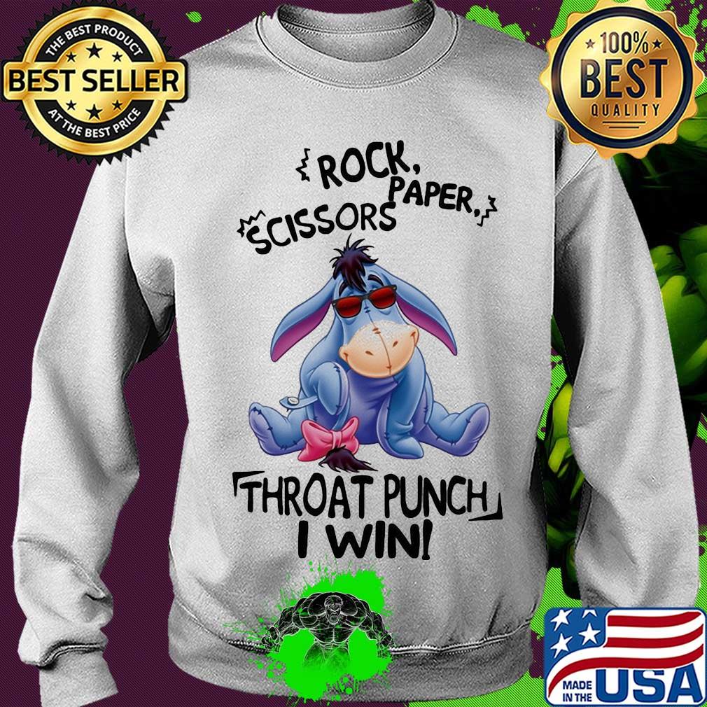 Eeyore donkey rock paper scissors throat punch i win s Sweater Eeyore donkey rock paper scissors throat punch i win s Sweater