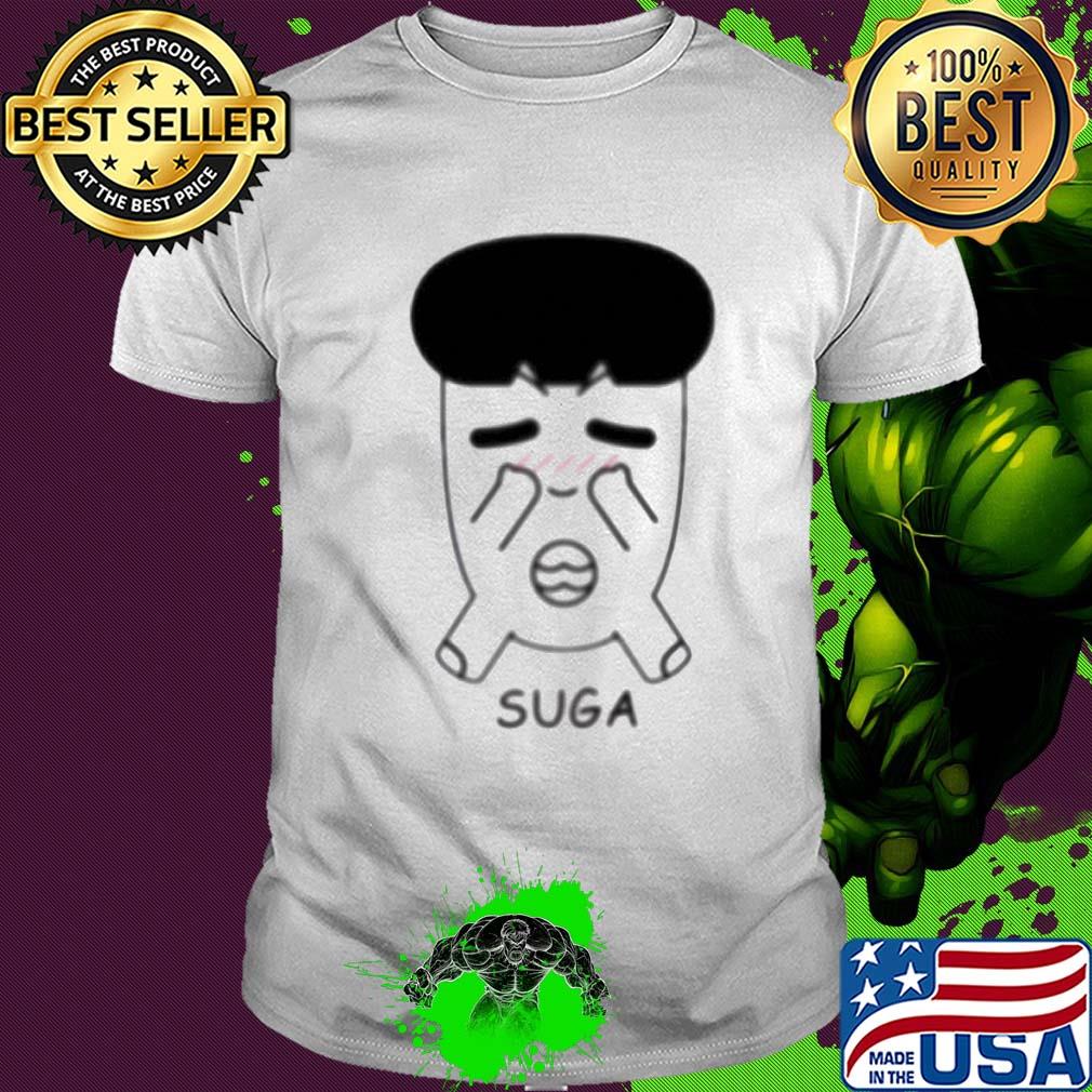 Fanstown bts bangtan boy same cartoon suga shirt Fanstown bts bangtan boy same cartoon suga shirt