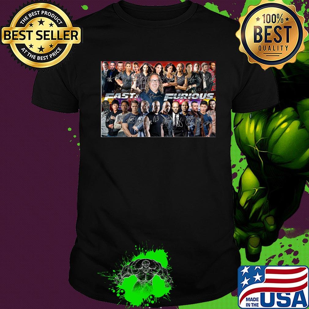 Fast and furious signatures poster shirt