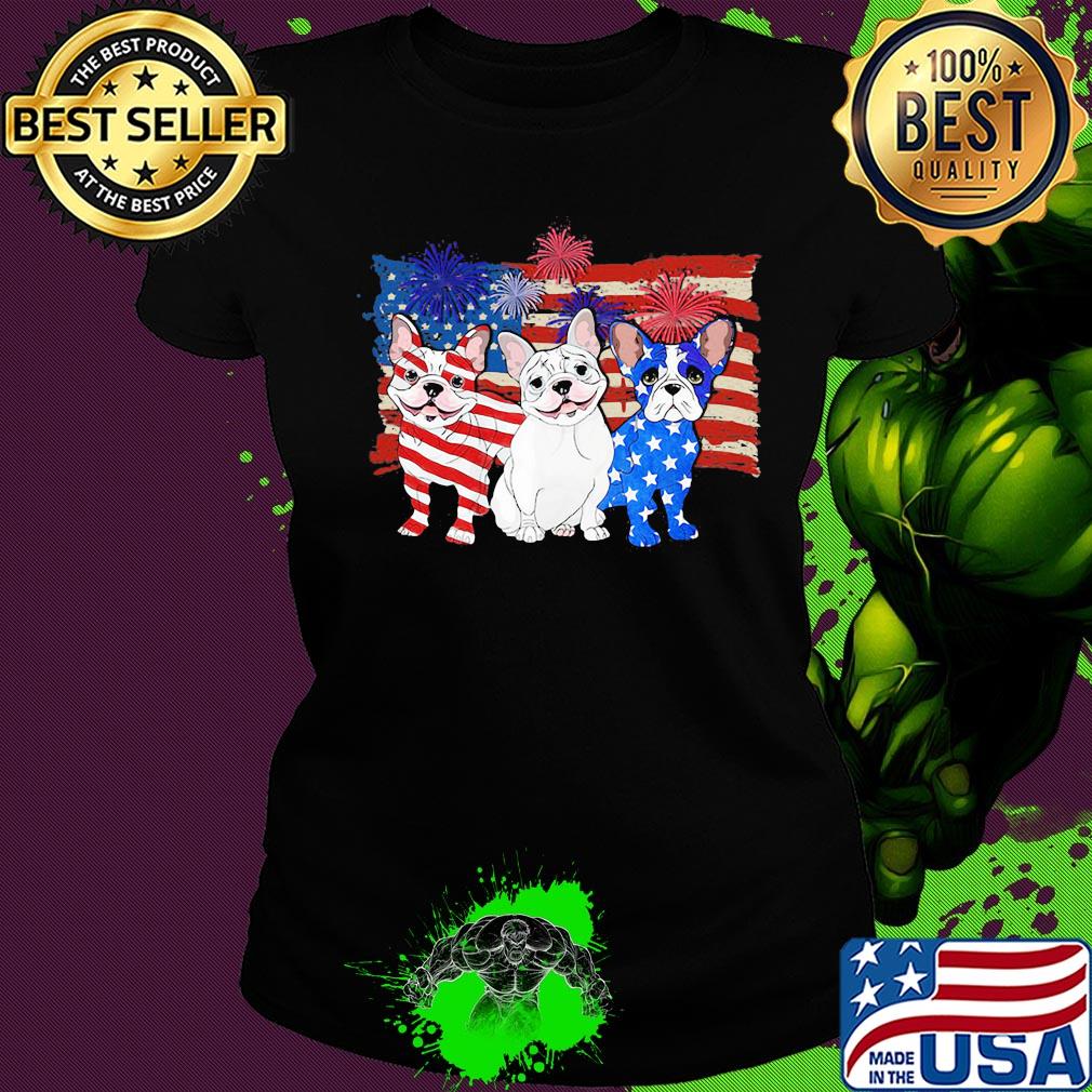 French bulldog firework american flag independence day s Ladies tee French bulldog firework american flag independence day s Ladies tee