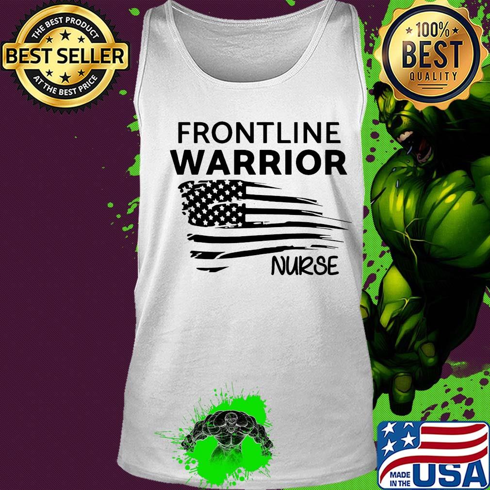 Frontline warrior nurse American flag veteran Independence Day s Tank top Frontline warrior nurse American flag veteran Independence Day s Tank top