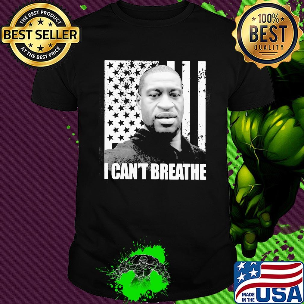 George Floyd I can't breathe American flag veteran Independence Day shirt