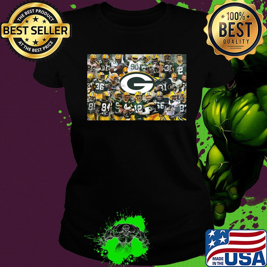 Green bay packers football team players signatures s Ladies tee Green bay packers football team players signatures s Ladies tee