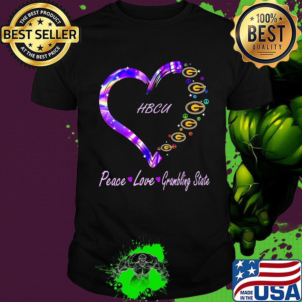 HBCU peace love Grambling State heart shirt