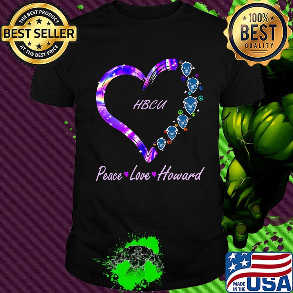 HBCU peace love Howard heart shirt