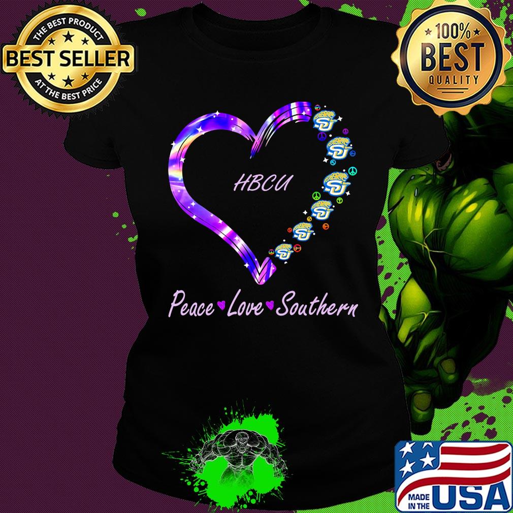 HBCU peace love Southern heart s Ladies tee HBCU peace love Southern heart s Ladies tee
