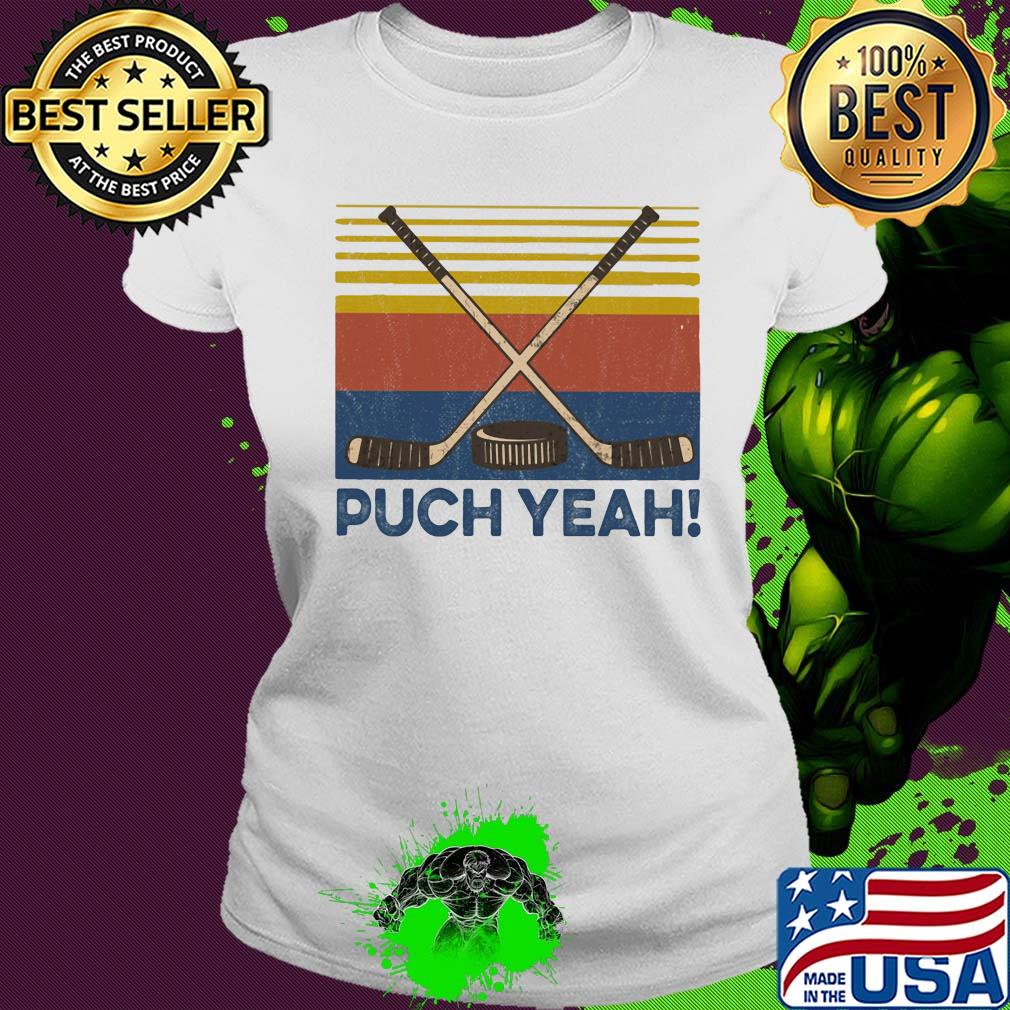 Hockey puck yeah vintage s Ladies tee Hockey puck yeah vintage s Ladies tee