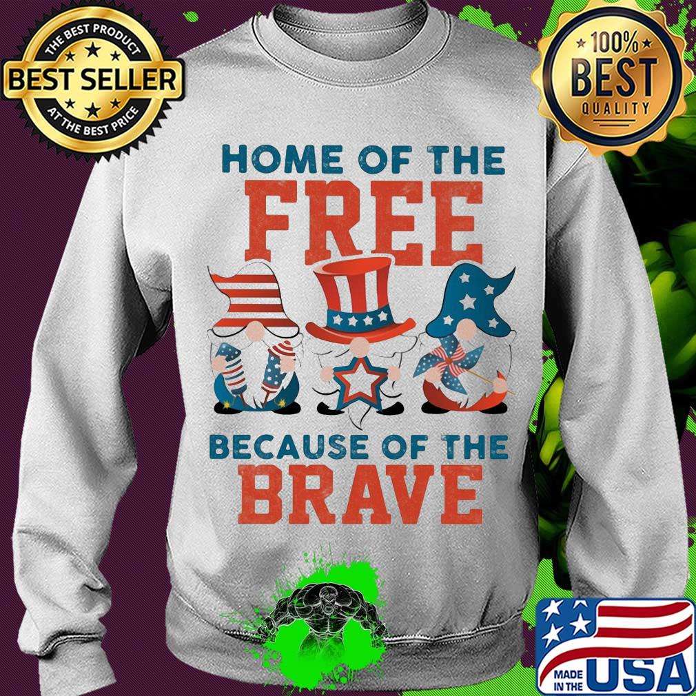 Home of the free because of the brave santa American flag veteran Independence Day s Sweater Home of the free because of the brave santa American flag veteran Independence Day s Sweater