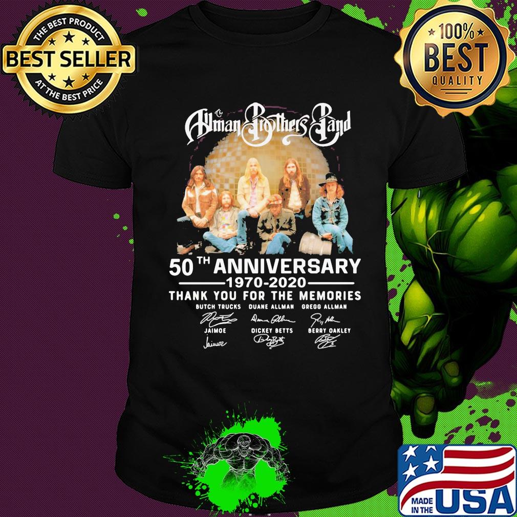Human brothers band 50th anniversary 1970 2020 thank you for the memories signatures shirt