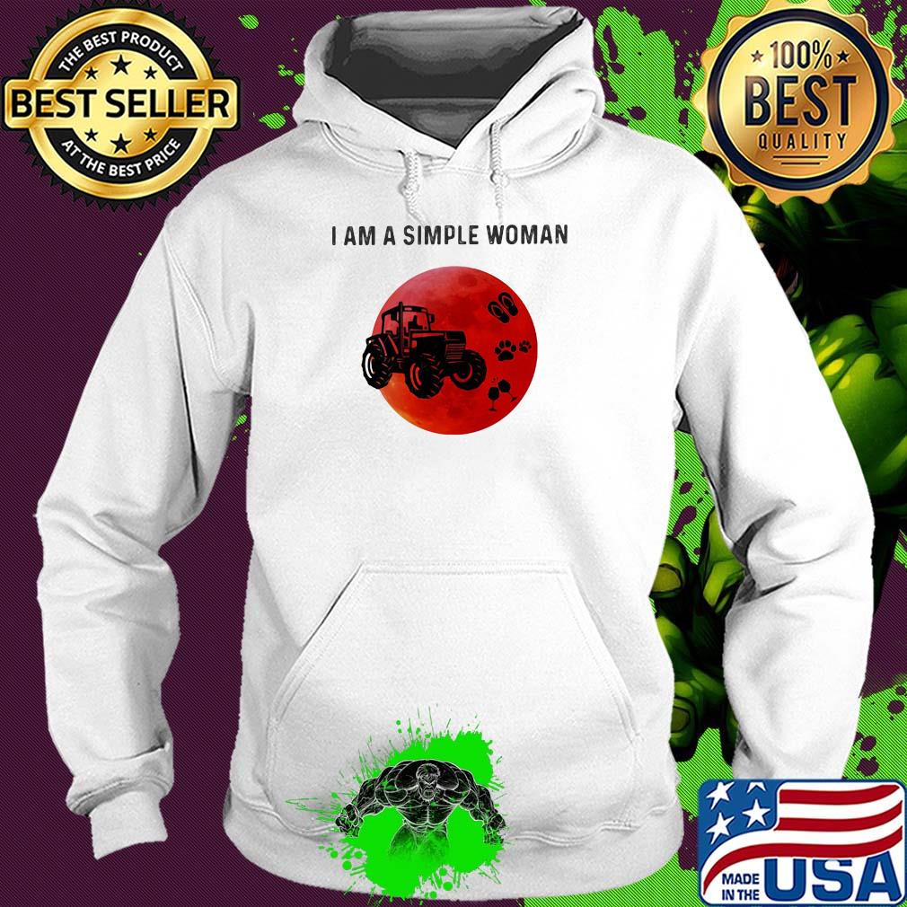I am a simple woman trucker paw wine s Hoodie I am a simple woman trucker paw wine s Hoodie