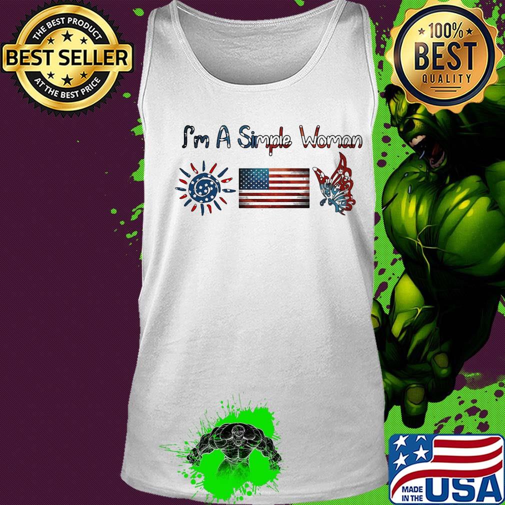 I'm a simple woman American flag veteran Independence Day s Tank top I'm a simple woman American flag veteran Independence Day s Tank top
